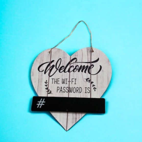 Rustic wooden sign to share your HOME or BUSINESS WIFI password - Picture 2 of 10